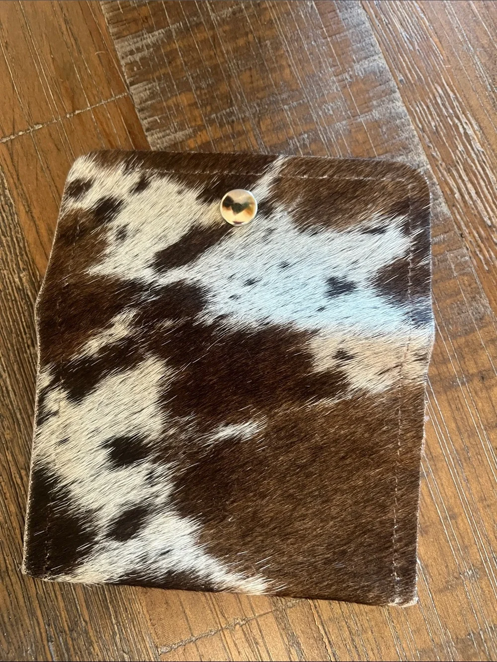Cowhide Hair-on Leather  Wallet - Brown & White - Picture 6 of 8